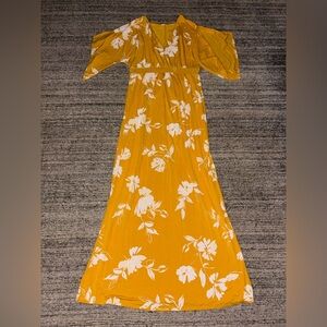Isabel Maternity by Ingrid & Isabel Yellow Floral Maxi Dress